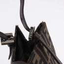 FENDI Zucca Canvas Mamma Baguette Hand Bag Black Brown Auth 175070-16