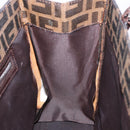 FENDI Zucca Canvas Mamma Baguette Hand Bag Black Brown Auth 175070-22