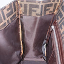 FENDI Zucca Canvas Mamma Baguette Hand Bag Black Brown Auth 175070-23