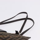 FENDI Zucca Canvas Mamma Baguette Hand Bag Black Brown Auth 175070-9