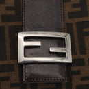 FENDI Zucca Canvas Mamma Baguette Hand Bag Black Brown Auth 175070A-14