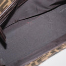 FENDI Zucca Canvas Mamma Baguette Hand Bag Black Brown Auth 175070A-17
