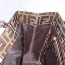 FENDI Zucca Canvas Mamma Baguette Hand Bag Black Brown Auth 175070A-19