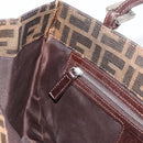 FENDI Zucca Canvas Mamma Baguette Hand Bag Black Brown Auth 175070A-20
