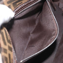 FENDI Zucca Canvas Mamma Baguette Hand Bag Black Brown Auth 175070A-21