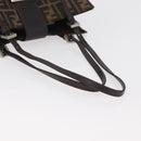 FENDI Zucca Canvas Mamma Baguette Hand Bag Black Brown Auth 175070A-7