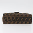 FENDI Zucca Canvas Mamma Baguette Hand Bag Black Brown Auth 175070A-9