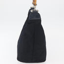 GUCCI Bamboo Shoulder Bag Nylon Navy Silver 000 2855 0531 5 Auth 175077-4