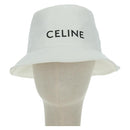 CELINE Bucket Hat Cotton L White Auth 175079M-13