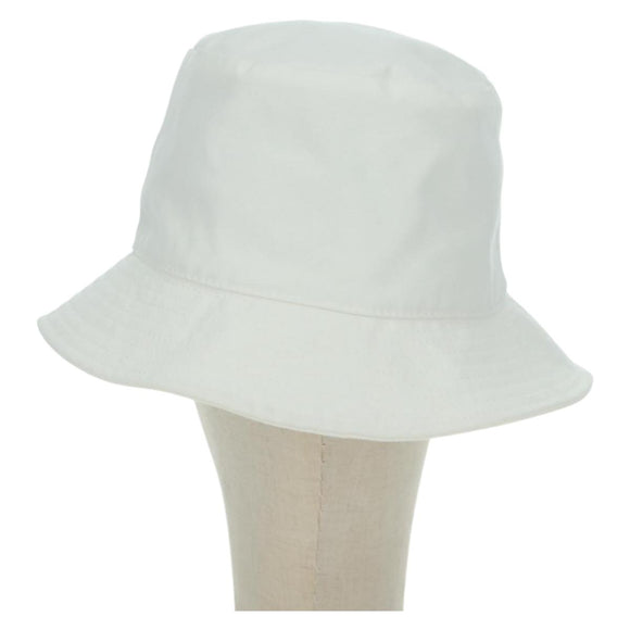 CELINE Bucket Hat Cotton L White Auth 175079M