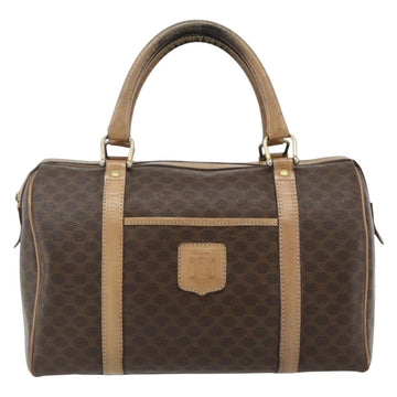CELINE Macadam Canvas Hand Bag PVC Leather Brown Gold Auth 175085 - 0