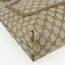 GUCCI GG Supreme Web Sherry Line Tote Bag PVC Beige Gold 120 02 003 Auth 175086-11