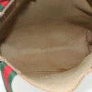 GUCCI GG Supreme Web Sherry Line Tote Bag PVC Beige Gold 120 02 003 Auth 175086-17