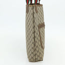 GUCCI GG Supreme Web Sherry Line Tote Bag PVC Beige Gold 120 02 003 Auth 175086-4