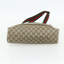 GUCCI GG Supreme Web Sherry Line Tote Bag PVC Beige Gold 120 02 003 Auth 175086-9