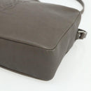 SAINT LAURENT Shoulder Bag Leather Gray Silver Auth 175088A-10
