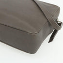 SAINT LAURENT Shoulder Bag Leather Gray Silver Auth 175088A-12