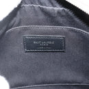 SAINT LAURENT Shoulder Bag Leather Gray Silver Auth 175088A-16