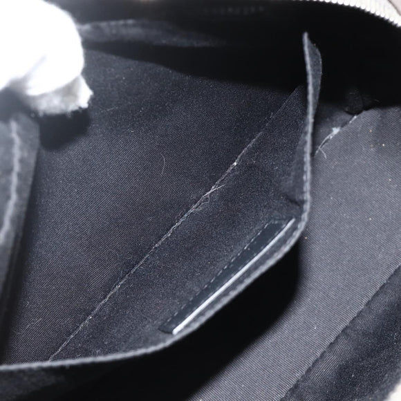 SAINT LAURENT Shoulder Bag Leather Gray Silver Auth 175088A