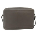 SAINT LAURENT Shoulder Bag Leather Gray Silver Auth 175088A-3