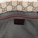 GUCCI GG Supreme Tote Bag PVC Beige Silver 91249 Auth 175089A-17