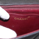 CHANEL Matelasse Chain Shoulder Bag Lamb Skin Black Gold CC Auth 175090SAV-21