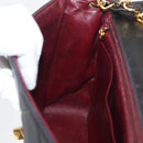 CHANEL Matelasse Chain Shoulder Bag Lamb Skin Black Gold CC Auth 175090SAV-23