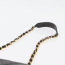 CHANEL Matelasse Chain Shoulder Bag Lamb Skin Black Gold CC Auth 175090SAV-14