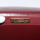 CARTIER Must Line Shoulder Bag Leather Bordeaux Gold Auth 175092A-16