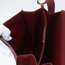 CARTIER Must Line Shoulder Bag Leather Bordeaux Gold Auth 175092A-19