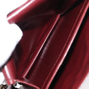 CARTIER Must Line Shoulder Bag Leather Bordeaux Gold Auth 175092A-20