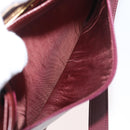 CARTIER Must Line Shoulder Bag Leather Bordeaux Gold Auth 175092A-24