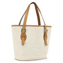CELINE C Macadam Canvas Tote Bag White Auth 175095A-1