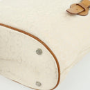 CELINE C Macadam Canvas Tote Bag White Auth 175095A-10