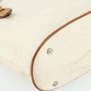 CELINE C Macadam Canvas Tote Bag White Auth 175095A-11