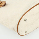 CELINE C Macadam Canvas Tote Bag White Auth 175095A-13