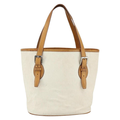 CELINE C Macadam Canvas Tote Bag White Auth 175095A - 0