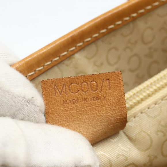 CELINE C Macadam Canvas Tote Bag White Auth 175095A