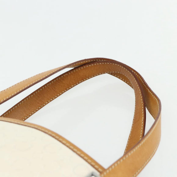 CELINE C Macadam Canvas Tote Bag White Auth 175095A