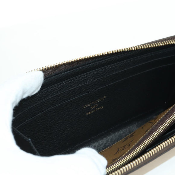 LOUIS VUITTON Monogram Reverse Portefeuille Clemence Wallet M82336 Auth 175096SM