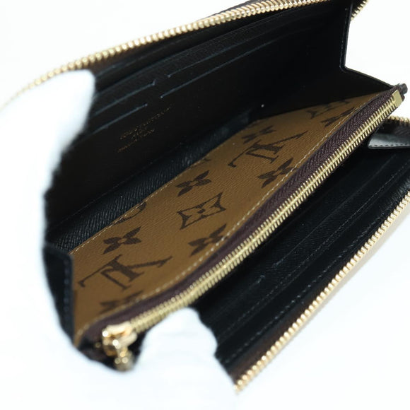 LOUIS VUITTON Monogram Reverse Portefeuille Clemence Wallet M82336 Auth 175096SM