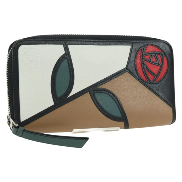 LOEWE Puzzle Macintosh Collaboration Long Wallet Leather Brown Auth 175097M