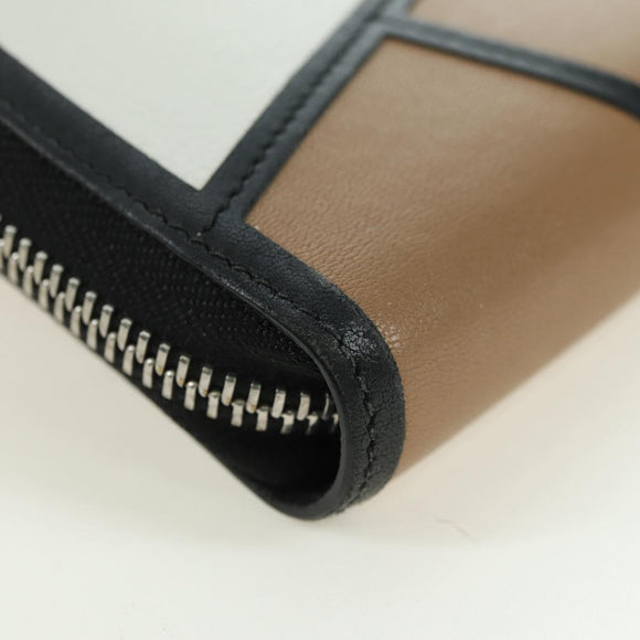 LOEWE Puzzle Macintosh Collaboration Long Wallet Leather Brown Auth 175097M