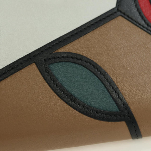 LOEWE Puzzle Macintosh Collaboration Long Wallet Leather Brown Auth 175097M