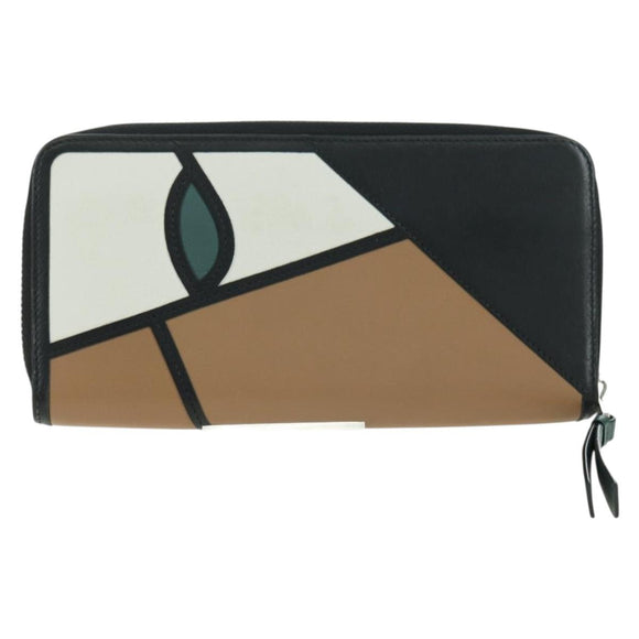 LOEWE Puzzle Macintosh Collaboration Long Wallet Leather Brown Auth 175097M