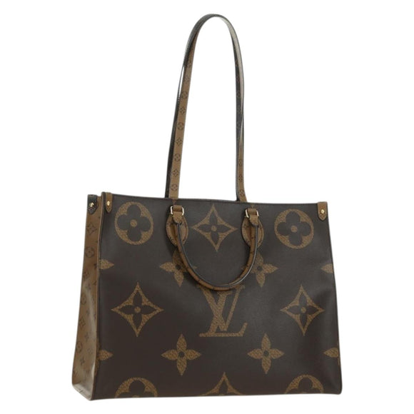 LOUIS VUITTON Monogram Reverse Giant On The Go GM Tote Bag M45320 Auth 175102SAM