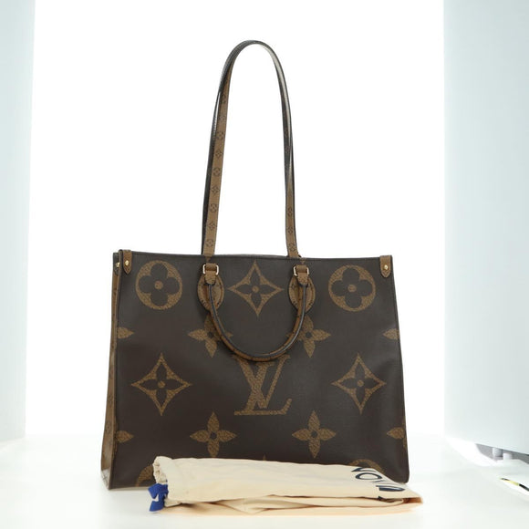 LOUIS VUITTON Monogram Reverse Giant On The Go GM Tote Bag M45320 Auth 175102SAM