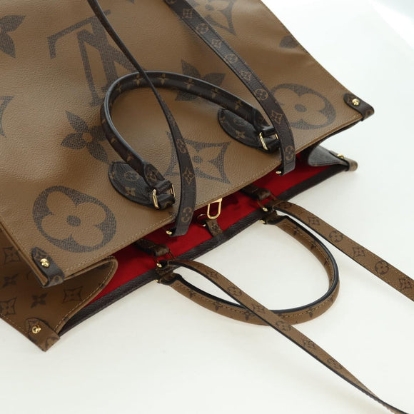 LOUIS VUITTON Monogram Reverse Giant On The Go GM Tote Bag M45320 Auth 175102SAM