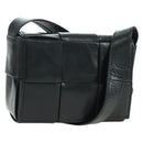 BOTTEGA VENETA MAXI INTRECCIATO Shoulder Bag Leather Black Auth 175103SAV-1