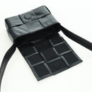 BOTTEGA VENETA MAXI INTRECCIATO Shoulder Bag Leather Black Auth 175103SAV-18